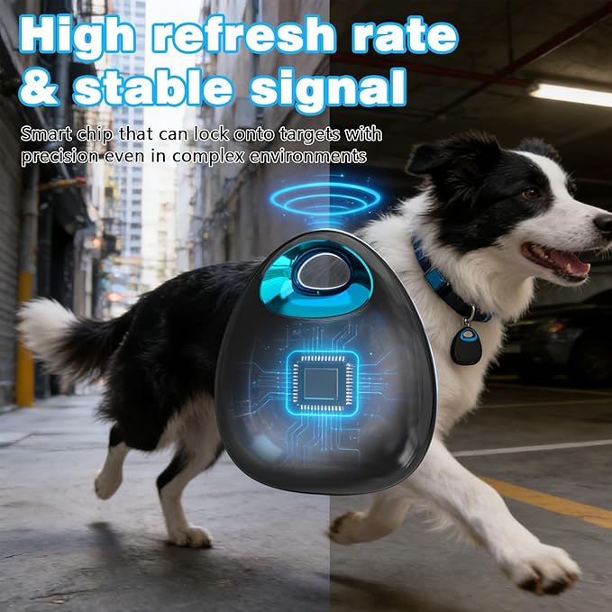 GPS Tracker for Dogs & Cats – Waterproof, Lightweight, Mini Real-Time Pet Locator with 1-Year Battery, No Subscription or SIM Required, Track History, iOS & Android Compatible Now 2026