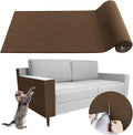 Climbing Cat Scratcher Mat Trimmable Cat Scratching Post Carpet 157.4’’x15.8’’ Self Adhesive Carpet Mat Pad Replacement for Cat Tree Shelves Post Couch Wall Furniture Steps DIY Protector (Brown)