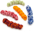 Glaciart One Crochet Spring Cat Toy – 5 Pcs Soft Fuzzy Enrichment 100% Natural Wool Yarn - Interactive Stretchable Play Cat Toy Set - Safe for Pets, Non-AZO Colored Dyes