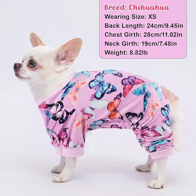 Dog Pajamas Soft Lightweight Dog Onesies Outfit Clothes for Small Medium Large Puppy Pjs for Pet Boys Girls Dogs Cats