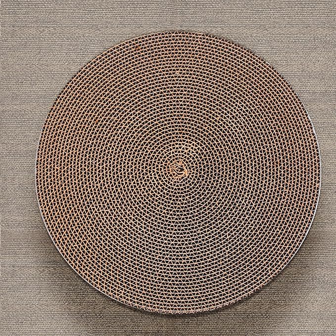Round Cat Scratcher Pad 10 inch Diameter 3/5 inch Thickness Scratch Replacement Cardboard Cat Scratcher Refill Scratching Board Cat scratchers for Indoor Cats(1 Pc)